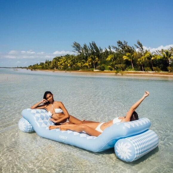 Funboy Blue Sol Dual Chaise Dual Lounger Pool Float Sofa - Picture 4 of 7